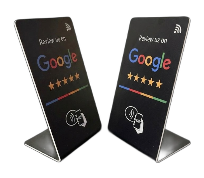 Álló Google NFC tábla QR étlap linkkel
